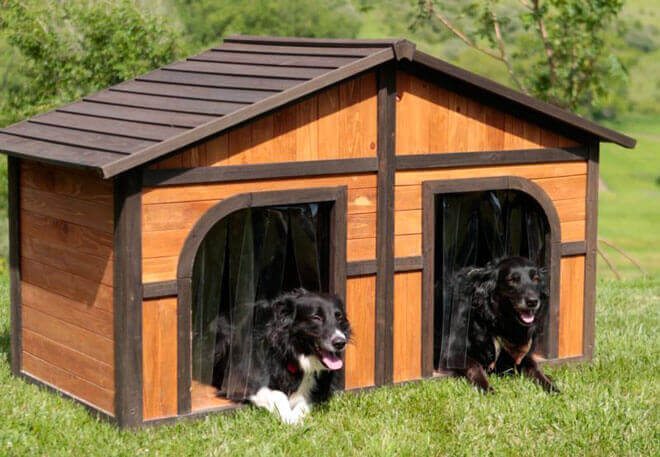 cucce per cani in legno da esterno